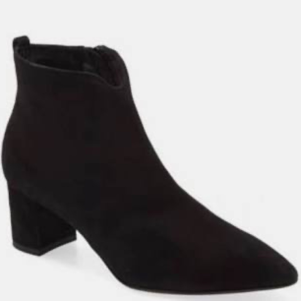 Attilio Giusti Leombruni Women's Black Suede Block Heel Ankle Boots Sz 40